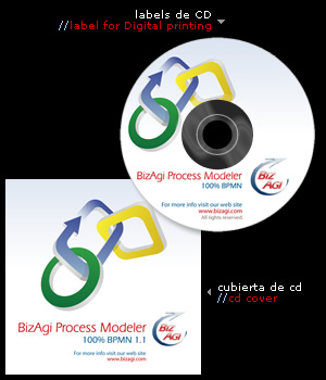 Label de CD para el BizAgi Process Modeler | BizAgi Process Modeler CD Label